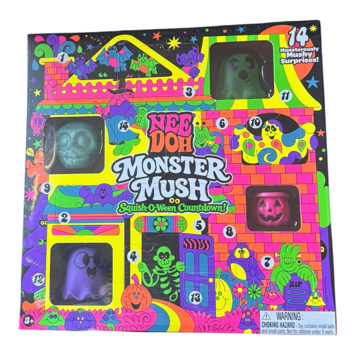 NeeDoh Monster Mush Squish-O-Ween Countdown Calendar – 14 Surprises