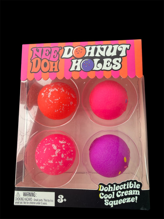 NeeDoh Donut Holes 4-Pack – Dohlectible Cool Cream Squeeze
