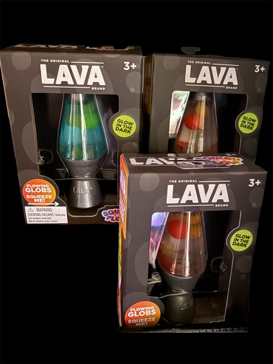 Schylling Lava Squish N’ Flow – Glow in the Dark Lava Lamp Squishy