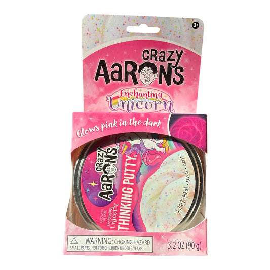 Crazy Aaron’s Enchanting Unicorn Thinking Putty – Glow in the Dark (3.2 oz)