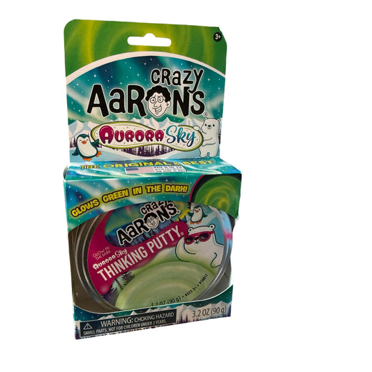 Crazy Aaron’s Aurora Sky Thinking Putty – Glow in the Dark (3.2 oz)