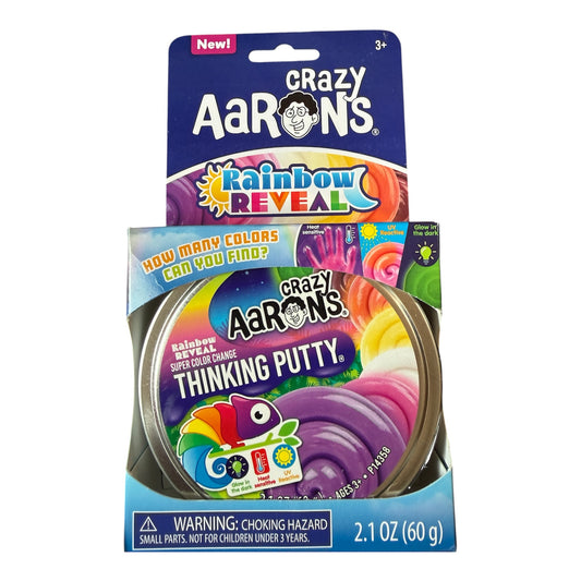 Crazy Aaron’s Rainbow Reveal Thinking Putty – Color Change Sensory Putty (2.1 oz)
