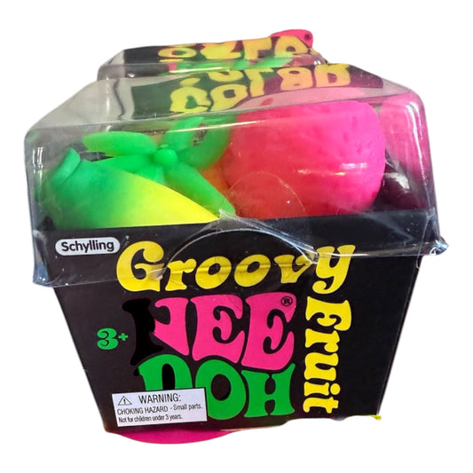 NeeDoh Groovy Fruit Basket 3-Pack (Banana, Strawberry, Orange)