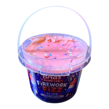 Firework Fizz Slime by Bria’s Slime Lab | Icee Texture | Bomb Pop Scented | 10 oz