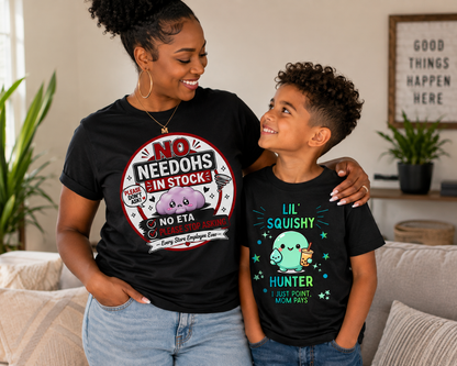 No NeeDohs in Stock Funny Squishy Hunter T-Shirt | Squishy Collector Tee