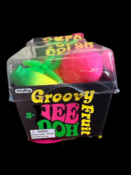NeeDoh Groovy Fruit Basket 3-Pack (Banana, Strawberry, Orange)