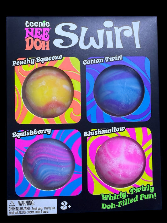 NeeDoh Teenie Swirl 4 Pack – Mini Swirl Sensory Fidget Set