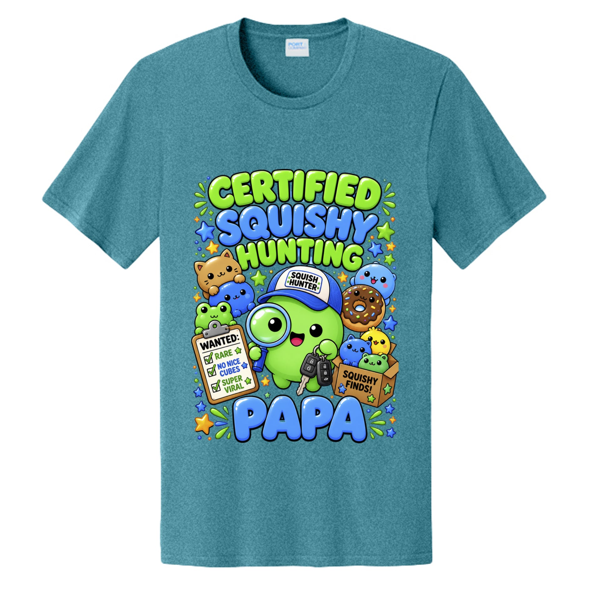 Vivid Teal Heather - PC43 - FRONT