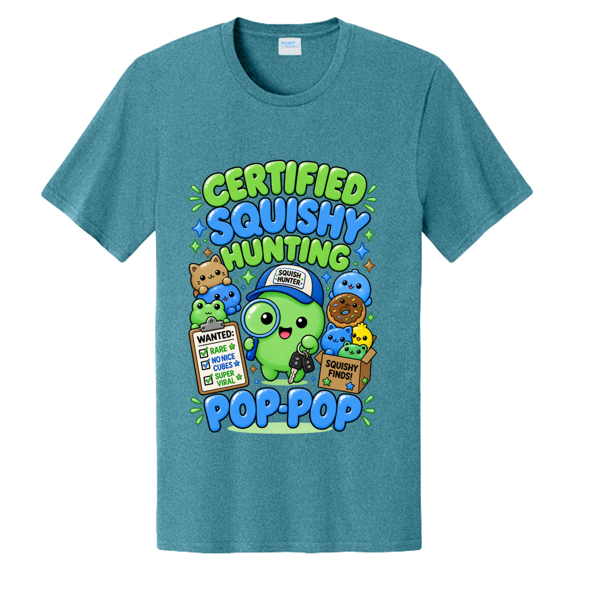 Vivid Teal Heather - PC43 - FRONT